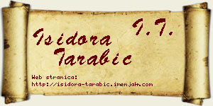 Isidora Tarabić vizit kartica